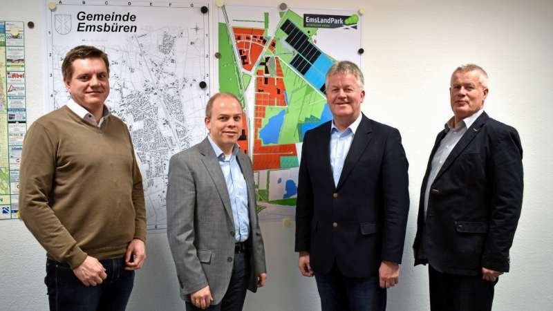 um Strategiegesprch fr den Emslandpark trafen sich im Emsbrener Rathaus (von links) Klaus Hemme, Markus Silies, Bernhard 